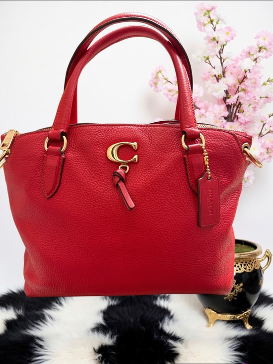Coach Handbags - COACH REMI PEBBLED LEATHER SATCHEL